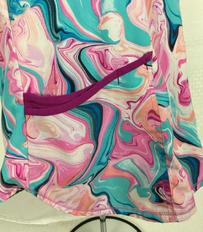 Scrub Star Womens Scrub Top Size S Purple Blue V Neck Pockets Short Sleeves - Image 4 of 4