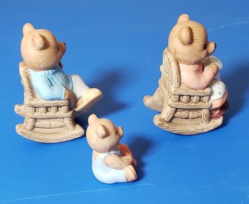 Vintage Homco Keramik Bären in Schaukelstühlen 3er Set # 1470 - Bild 4 von 7