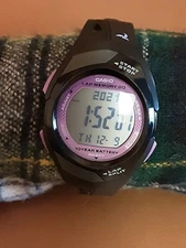 Casio PHYS STR-300 Module 2575 Digital Woman's Runners Watch purple 