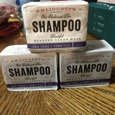 J·R·LIGGETT'S All-Natural Shampoo Bar, Tea Tree & Hemp Oil 3.5 Oz Bar ( 3 Pack )