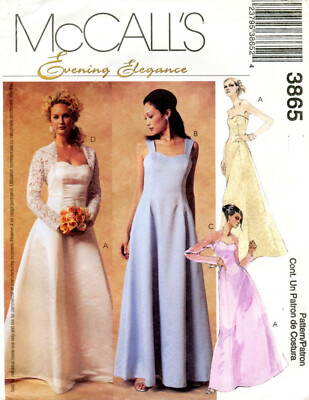 Mccalls Pattern 3865 Misses'/miss Petite Lined Dresses And Shrugs Size Aa 6-12