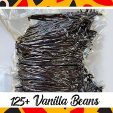 Fresh Vanilla Beans Grade A 6"- 8",  Vanilla Beans For Making Extract  - 16 Oz