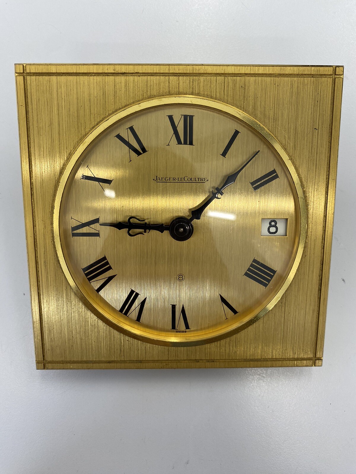 Vintage 8 day Jaeger Le Coultre desk clock eBay