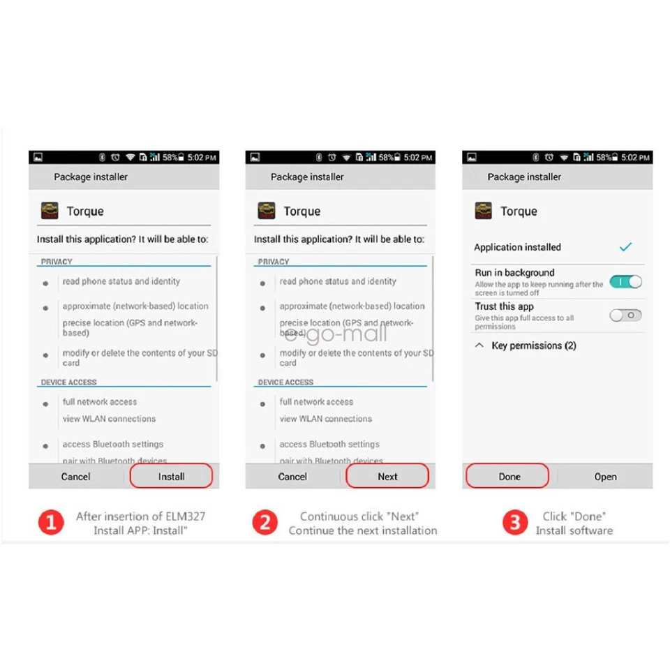 KONNWEI Wireless Bluetooth OBDII OBD2 Car Diagnostic Scanner for Android iOS - Image 4 of 4