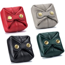 Genuine Leather Coin Purse Women Men Small Mini Wallet Bag Money Change Holder
