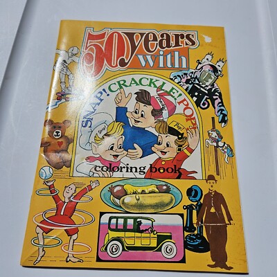 Vintage 1978 Coloring Book ''50 Years with SNAP! CRACKLE! POP!''