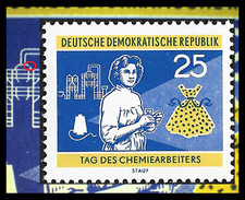 Tag des Chemiearbeiters 1960 Schrageplattenf MNR 803F42 postfrisch (803F42a)