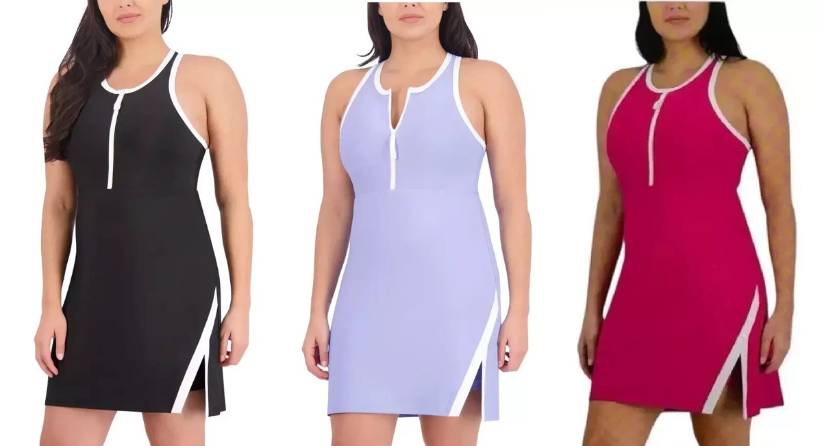 sage collective dress with shorts Sage Collective Ladies Active Tennis Dress with Shorts | Blue | Large