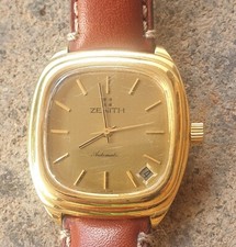 Zenith Orologio Automatico da Uomo 32MM 18K 750 Massiccio Oro Vintage