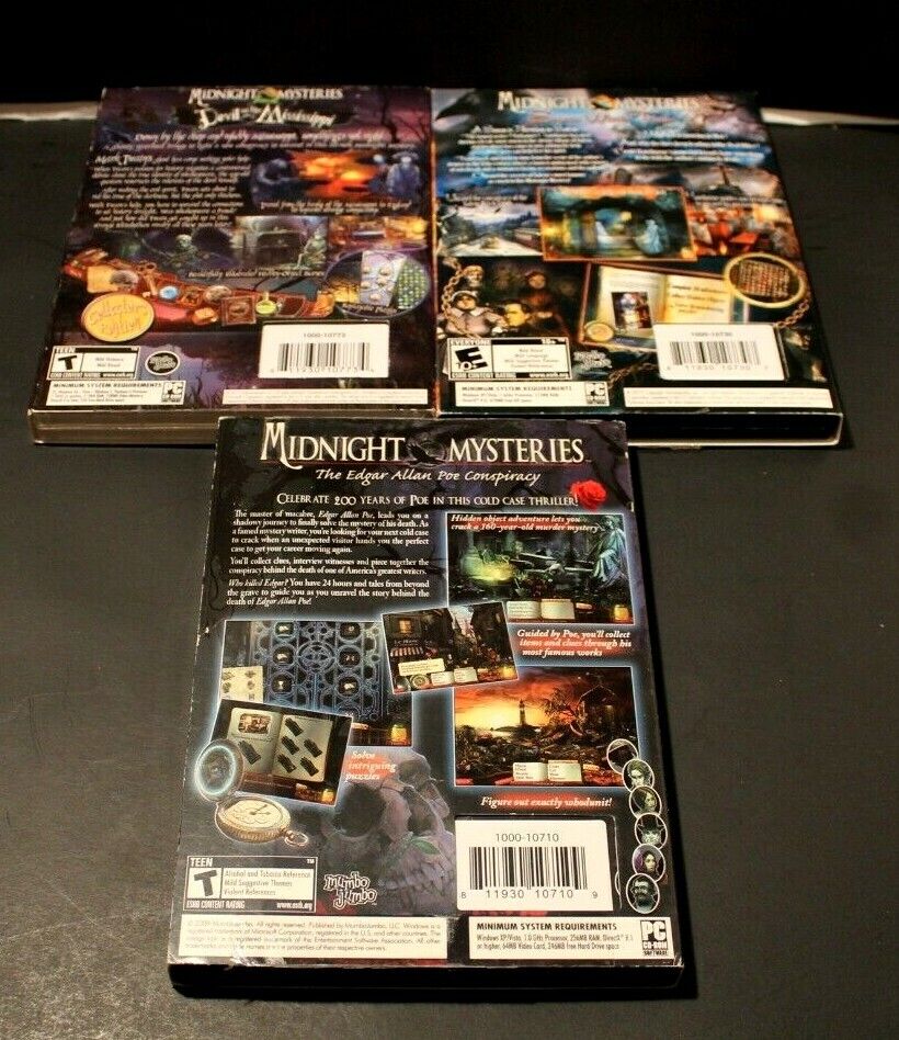 Lot of 7 Premium Casual Games, Mumbo Jumbo, 1 New, 6 Preowned, Tested, PC  CD-Rom