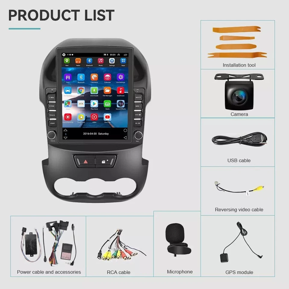 Android 13 For 2012-2015 Ford Ranger PX GPS Head Unit WIFI Carplay Radio 4+64GB - image 3 of 4