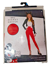 Disney's Micky Mouse Costume Adult Medium Disney Catsuit Headband Tail NWT
