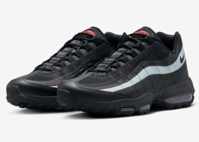 Nike Air Max 95 Ultra New Black-Picante Red Sneakers Size UK