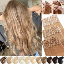Clip in Hair Extensions 8Pcs 8Clip Highlight Full Head 100 Remy Real Human Hair