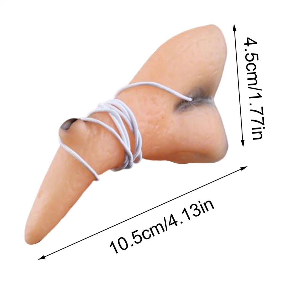 Halloween Vestido Elegante Niños Adultos Elástico Brujas Nariz Bruja Verrugas Fiesta Utilería Foto 2 de 4