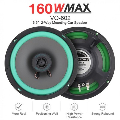 1pc 6.5'' 160W 2-Way Car HiFi Coaxial Speaker Full Range Auto Stereo Audio Horn