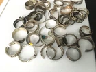 64g Vintage Cuff LOT Ring ALL 925 STERLING SILVER Size Adjustable Band Toe Pinky