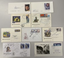 Collection of 10 authentic hand signed cosmonaut autographs - 10661