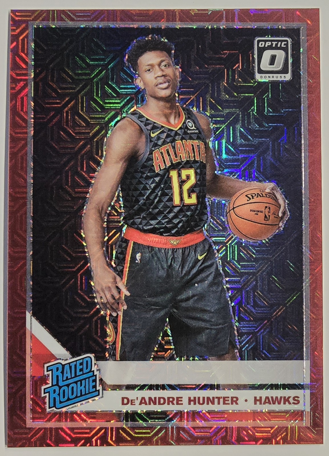 2019-20 Panini Optic Deandre Hunter #198 Rated Rookie Choice Red Prizm /88 🔴✨️