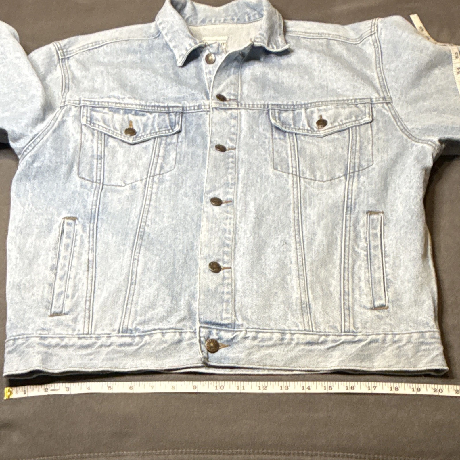 Vintage 90s Stefano Man Basic Original Design Denim Jacket Medium Light Wash Tru image 7
