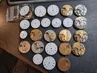 Vintage Lot of American WALTHAM Pocket Watch Movement Dial Parts Etc. As Shown!