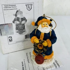 VTG 2001 The Memory Company Golden State Warriors Santa Christmas Ornament