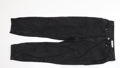 Denim & Co. Damen schwarze Mom Jeans Größe 10 L26 in