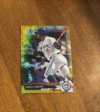 Harold Ramirez 2017 Bowman Chrome Gold Shimmer Refractor BCP120 Blue Jays /50