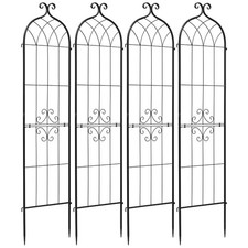 Uimoso Metal Garden Trellis 60 x 15 in 4 Pack for Climbing Plants and Vegetables
