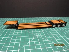 DCP First Gear 1/64 Black Fontaine Renegade Lowboy w/ Detachable Goose Neck