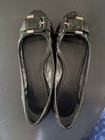 Authentische Burberry Damen-Flats schwarz Lackleder Größe 39/9 US