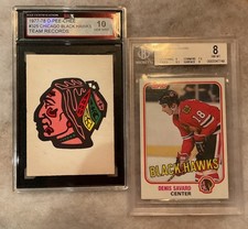 1977-1978 OPC Blackhawks  TEAM RECORDS #325 + Denis Savard Rookie # 75 Beckett 8