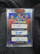 Leaf sport heroes, steve francis, baron davis, lamar odom Auto 1/1