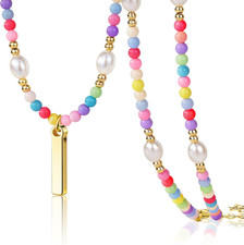 Valentines Day Gifts for Kids Women Teen Girls, Initial Necklace Bulk, Preppy Co