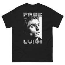T-shirt Luigi Mangione Street Stencil Art grafica - omaggio Luigi