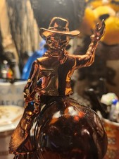 Marlboro Vintage Brass Lighter Cowboy Rodeo Bronco Horseback w AVON BOTTLE VG++