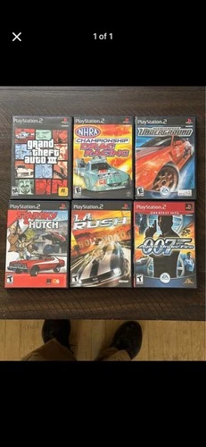 PlayStation 2 Game Lot: GTA III, Need for Speed, 007, Racing, Manual Included