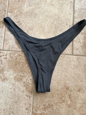 SKIMS Recycled Swim Micro Tanga Bikini Bottom Gunmetal Gray 4X NWT SW-TAN-0147