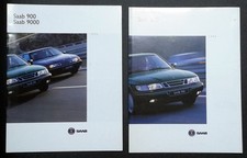 1994 SAAB 900 9000 Vintage Original lot 2 French dealer sales catalogs 24 pages