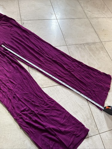 Faded Glory Sleepwear Pants Size M Magenta Waist Pull On - Picture 2 of 5