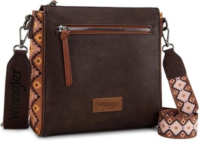 Wrangler Aztec Crossbody Purse Medium Shoulder Bags for Women with Guitar Strap