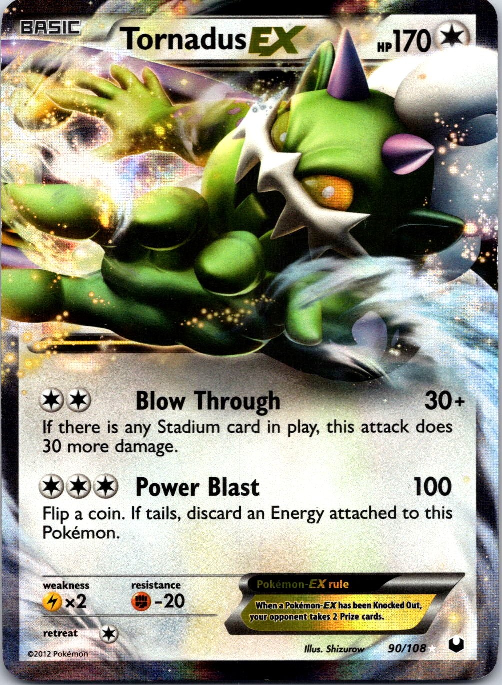 Tornadus EX 90/108 Dark Explorers Ultra Rare LP
