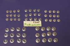 60  Emblem Script Name Plate Thread Cutting Nuts 5 size 10/24 1/8 5/32 3/16 1/4