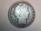 1905-O  BARBER HALF DOLLAR SOME LETTERS SHOW IN LIBERTY  LOT A