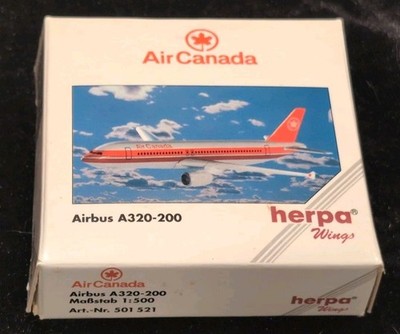 HERPA WINGS AIR CANADA AIRBUS A320-200  # 501521 - 1:500 - Old Store Stock New 