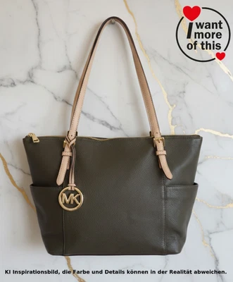 Michael Kors · Tasche Bag Handtasche · Leder Leather · MK Logo Todschick · Grün - Bild 1 von 4