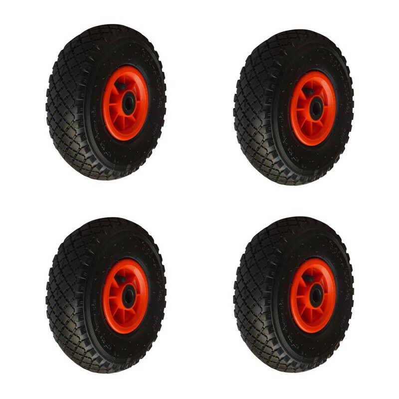 Roues de diable gonflables 260 mm en caoutchouc robuste et jante renforcée alésage 20mm
