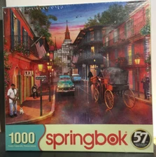 Bourbon Street Springbok 1000 pc Jigsaw Puzzle New Orleans French Quarter - New