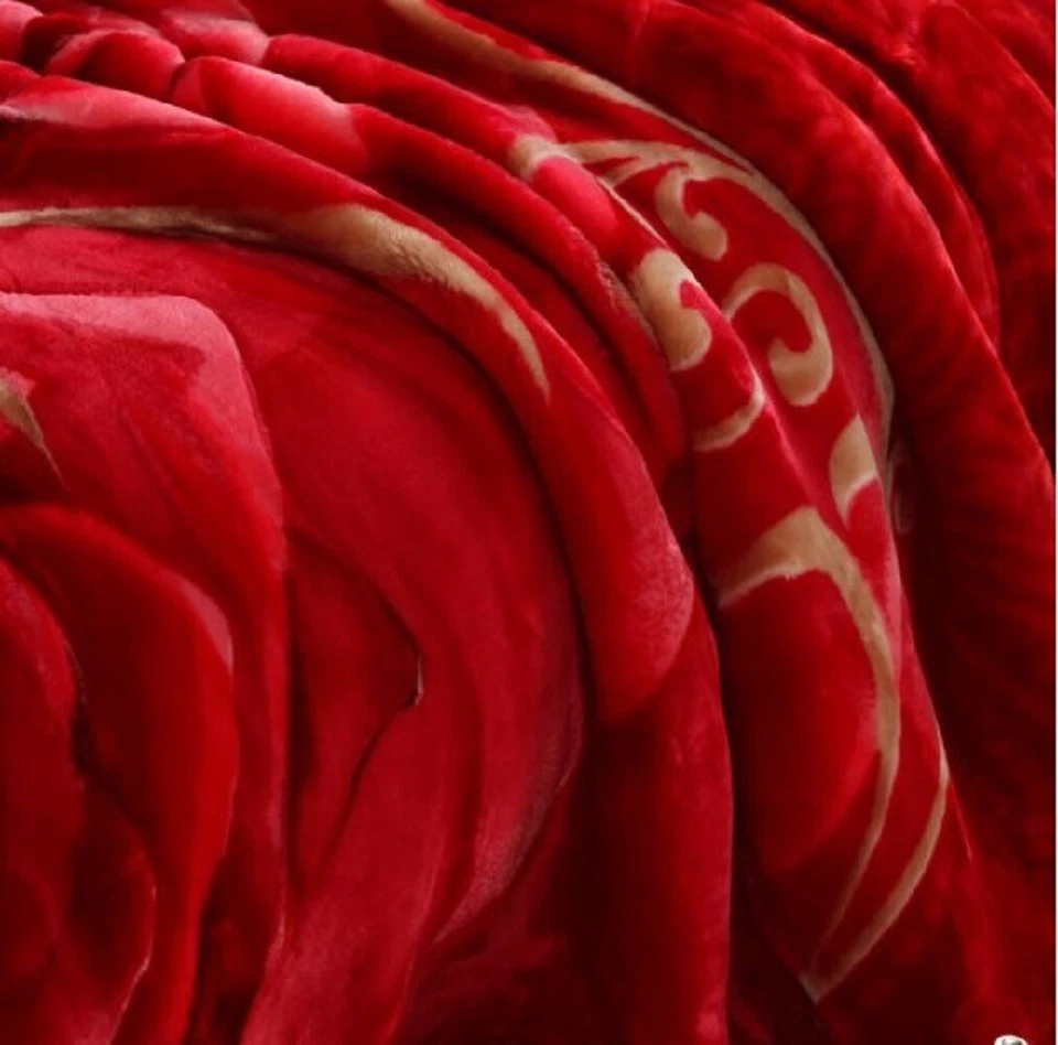 Korean Mink Fleece Organic King Blanket, 2 Ply Reversible Silky Soft Plush Warm - Image 2 of 4