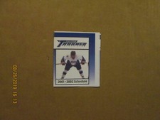 NPHL Eugene Thunder Hockey Club Vintage Defunct 2001-2002 Junior Pocket Schedule